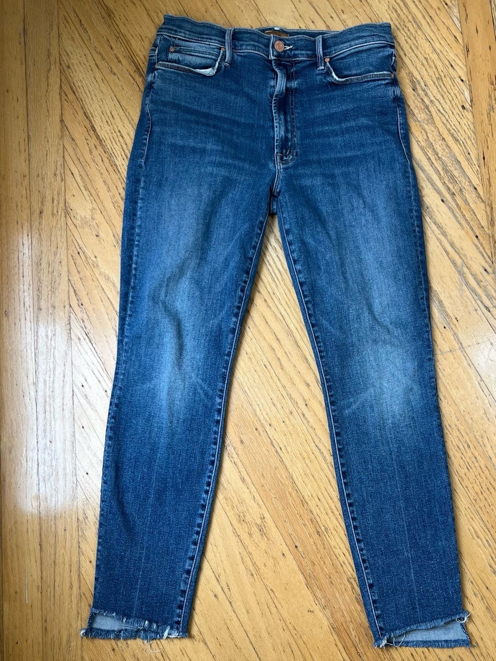 MOTHER Stunner Zip Ankle Step Fray